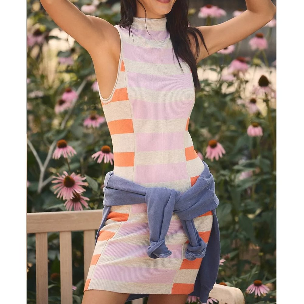 Anthropologie Daily Practice Sleeveless Mock-Neck Sweater Dress - XL
